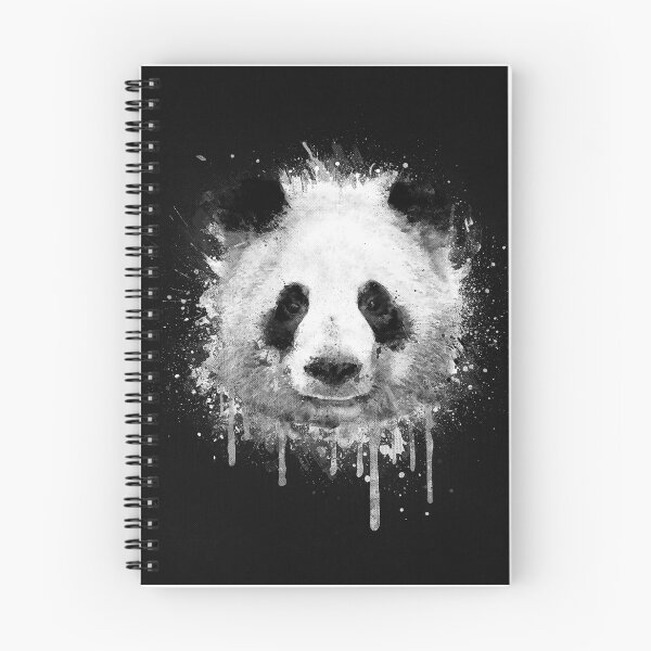 Item preview, Cool Abstract Graffiti Watercolor Panda retrato en blanco y negro designed and sold by badbugs.