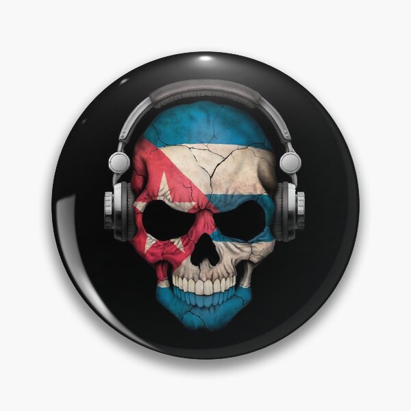 Item preview, Dark Skull Deejay with Cuban Flag  designed and sold by abielcolter.