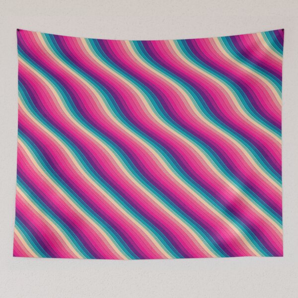 Item preview, Abstract Color Burn Pattern - Geometric Lines / Optical Illusion in Rainbow Acid Colors designed and sold by badbugs.