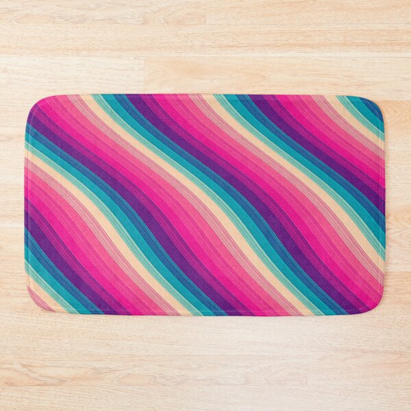 Item preview, Abstract Color Burn Pattern - Geometric Lines / Optical Illusion in Rainbow Acid Colors designed and sold by badbugs.