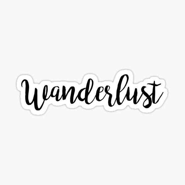 Wanderlust negro Sticker