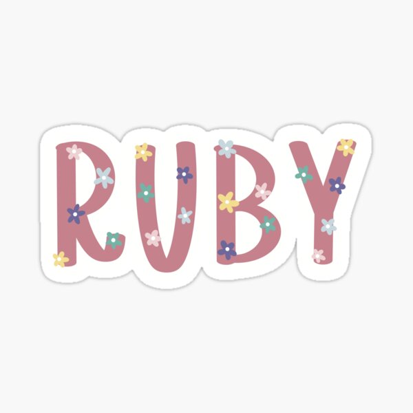 Ruby flower name Sticker