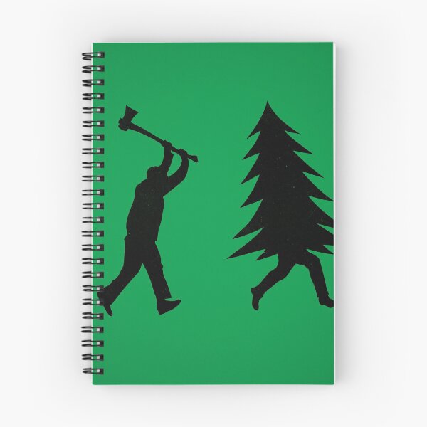 Item preview, Funny Christmas tree is chased by Lumberjack / Run Forrest, Run! designed and sold by badbugs.