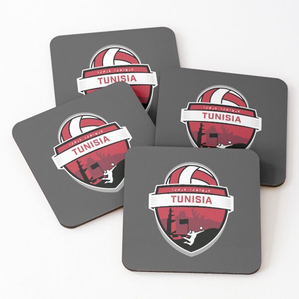 Item preview, Tunisia Volleyball Badge designed and sold by 804 Volleyball Swag Volleyball Merch for players and fans.
