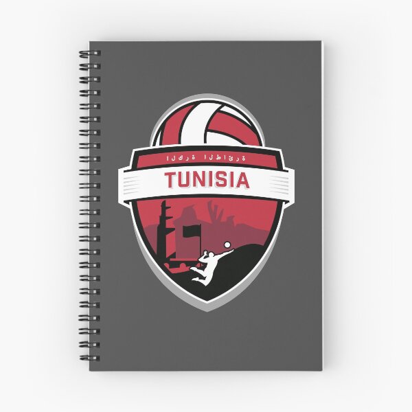 Aperçu de l'œuvre Insigne de volley-ball de Tunisie créée et vendue par 804 Volleyball Swag  Volleyball Merch for players and fans.