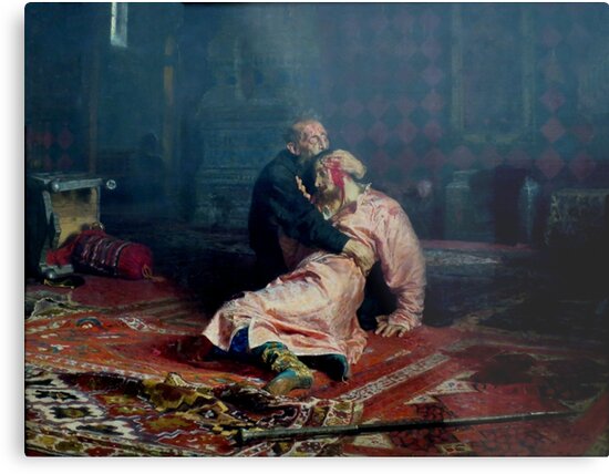 "Ilya Repin Ivan The Terrible And His Son Ivan" Metal