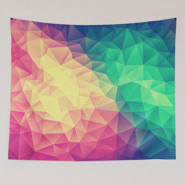 Item preview, Abstract Polygon Multi Color Cubism Low Poly Triangle Pride / LGBT Design designed and sold by badbugs.