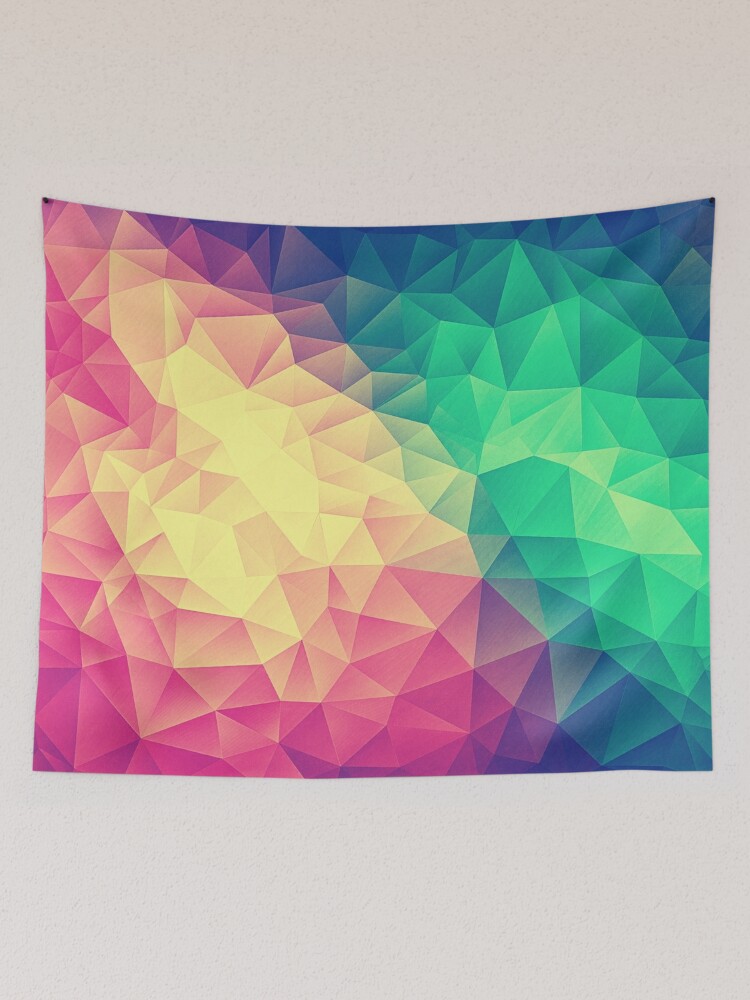 Abstract Polygon Multi Color Cubizm Painting (low poly lgbt) Leggings