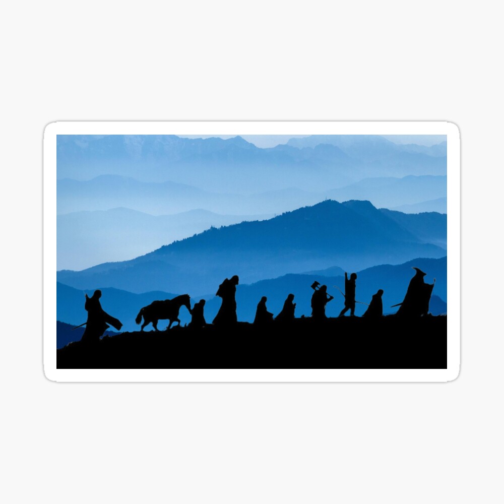 — Lord of the Rings fellowship silhouette with