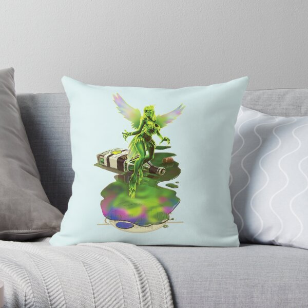 Absynthe - 'The Green Fairy' Throw Pillow