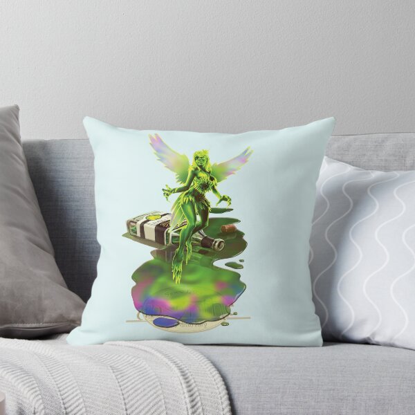 Absynthe - 'The Green Fairy' Throw Pillow