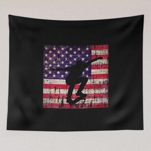 Item preview, Skateboarder Distressed American Flag designed and sold by 4Craig.