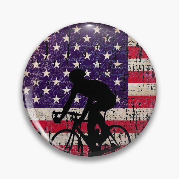Item preview, Cycling Distressed American Flag designed and sold by 4Craig.