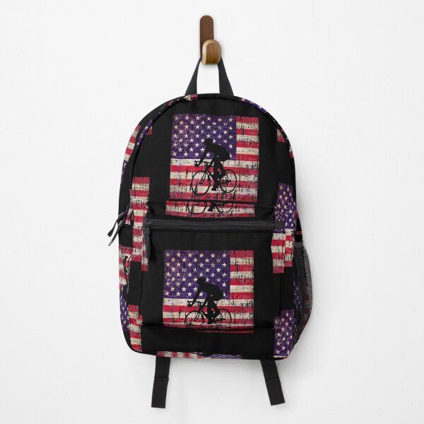 Item preview, Cycling Distressed American Flag designed and sold by 4Craig.