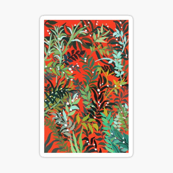 Red Leaves Sticker
