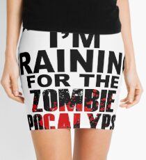 Training für die Zombie Apokalypse (dunkler Text) Minirock