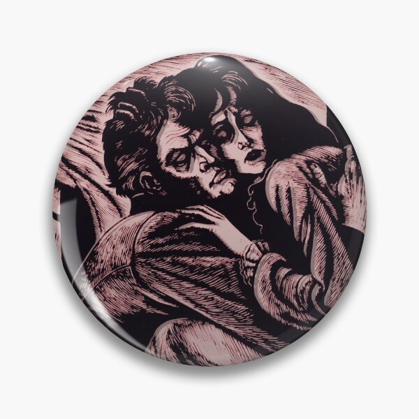 Item preview, Cumbres Borrascosas Ilustración del libro antiguo Grabado en madera | Heathcliff y Cathy designed and sold by unablake.