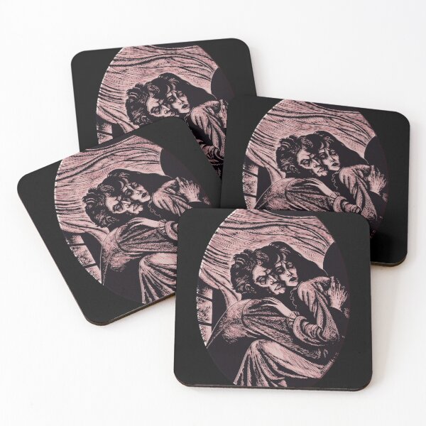 Item preview, Wuthering Heights Old Book Illustration Woodcut | Heathcliff & Cathy designed and sold by unablake.