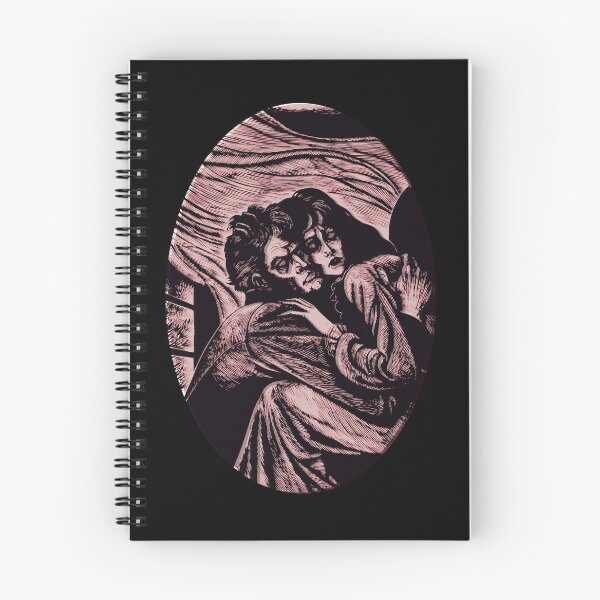 Item preview, Wuthering Heights Old Book Illustration Woodcut | Heathcliff & Cathy designed and sold by unablake.