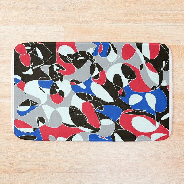 Item preview, Blue Red Gray Line Abstract Art  designed and sold by hopecope.
