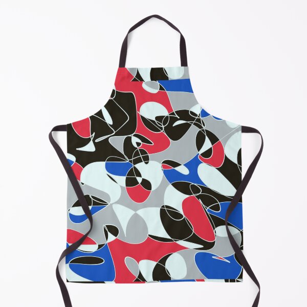 Item preview, Blue Red Gray Line Abstract Art designed and sold by hopecope.