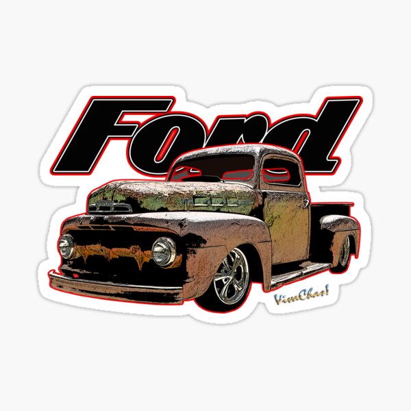 Ford Ratty Pickup Truck T-Shirt Sticker