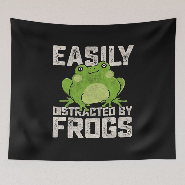 Item preview, Easily Distracted By Frogs Frog Lover Funny Gift Grunge Vintage Graphic  designed and sold by alenaz.
