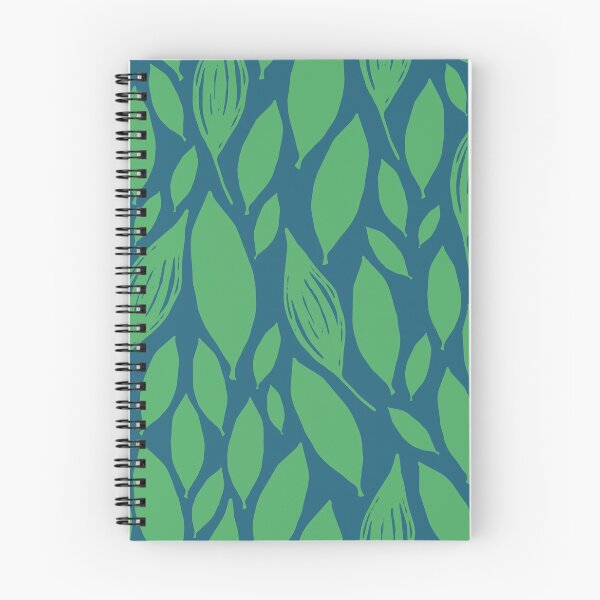 Item preview, Navy Blue and Kelly Green Abstract Leaf Pattern designed and sold by Carolanne112.