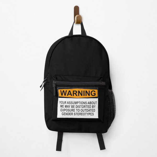 Item preview, WARNING: YOUR ASSUMPTIONS ABOUT ME MAY BE DISTORTED BY EXPOSURE TO OUTDATED GENDER STEREOTYPES designed and sold by Rob Price.