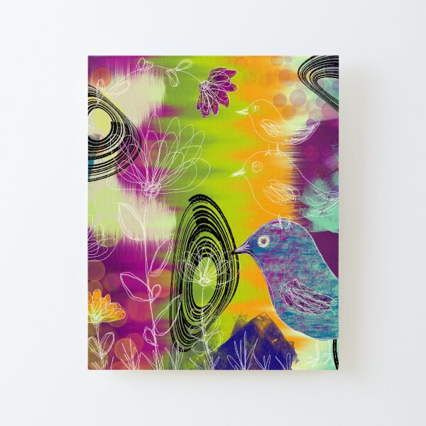 Bird Totem Canvas Mounted Print