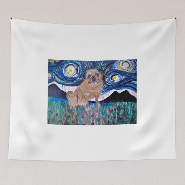 Item preview, Starry Night Pug designed and sold by Katy Cable.