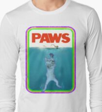 Paws Jaws Movie parody T Shirt Long Sleeve T-Shirt