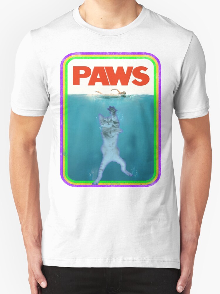 paws tshirt jaws parody