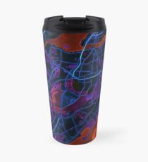 Taza de viaje Mapa oscuro de Staten Island NYC