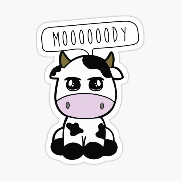 Moody Cow (Moooody) Sticker