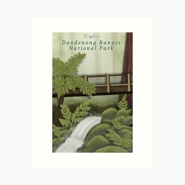 Item preview, Dandenong Ranges Vintage Travel Poster  designed and sold by Zoë Preston.