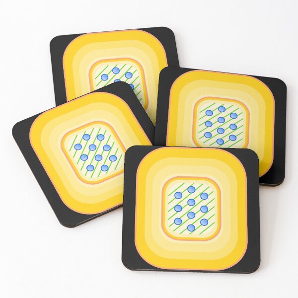 Item preview, Yellow Rounded Rectangles Blue Dots designed and sold by artfulnotebook.