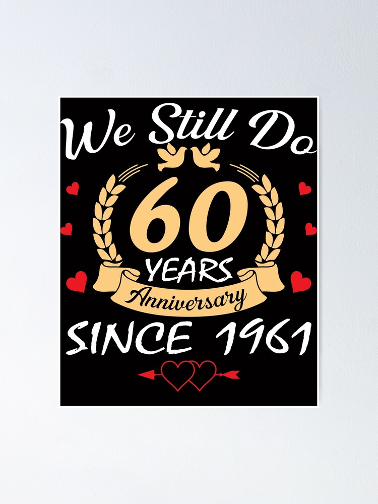 Diamond Wedding Anniversary 60 Years SVG
