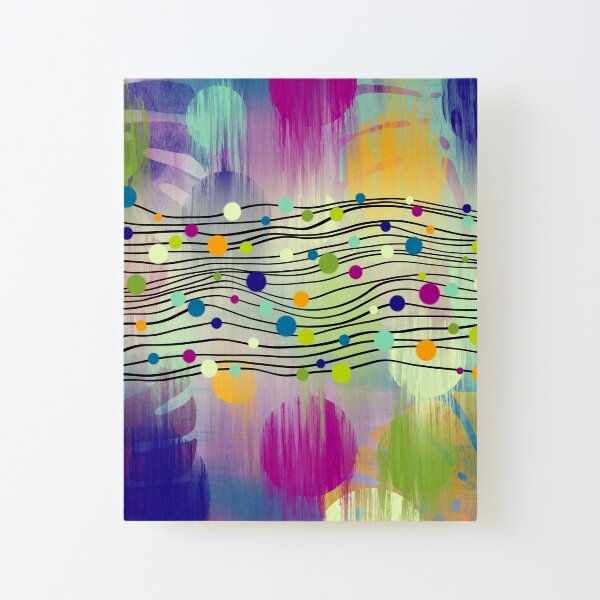 Dot River Canvas Mounted Print