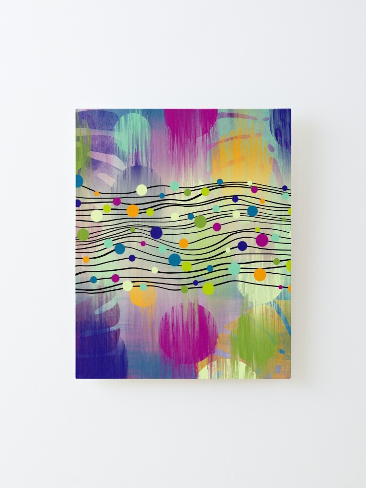Alternate view of Dot River Mounted Print