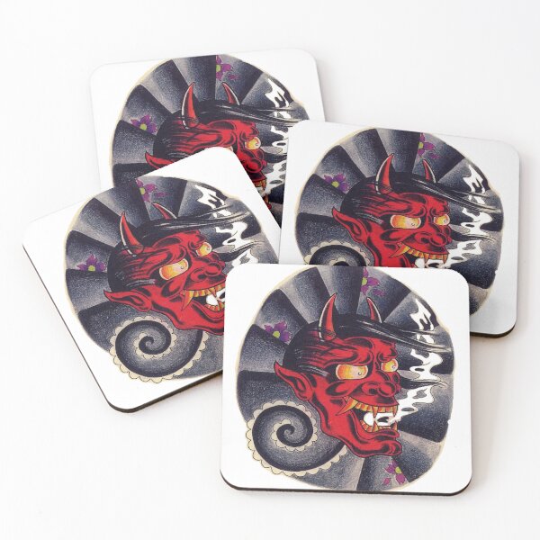 Item preview, JAPANESE HANYA DEMON tattoo art custom design designed and sold by 999shirts.