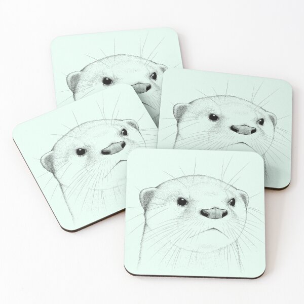 Item preview, Smooth Coated Otter Face designed and sold by OTTERFAMILY.