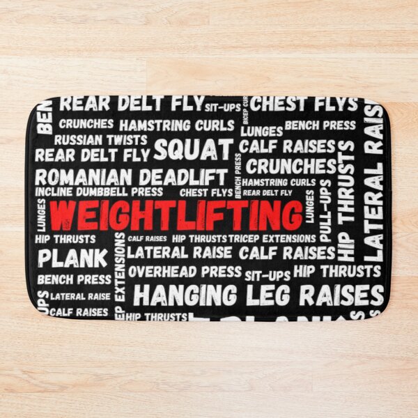 Item preview, Weightlifting Typography Box White - Funny Gym designed and sold by GymWearDepot.