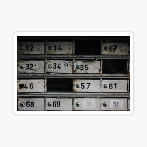 Item preview, Rusty Old Letter Boxes inside An Forgotten Building - Turning Old Craft Into New Art - Black and White Pattern designed and sold by sthNnth.