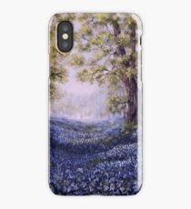 "Mary's Bluebells" - oil painting iPhone Case