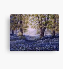 "Mary's Bluebells" - oil painting Canvas Print