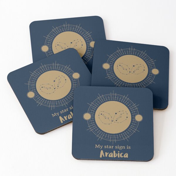 Item preview, My Star Sign Is Arabica (Celestial Coffee Bean Constellation - Navy) designed and sold by GlitterState.