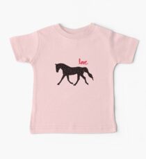 Cute Horse, Hearts and Love Baby Tee