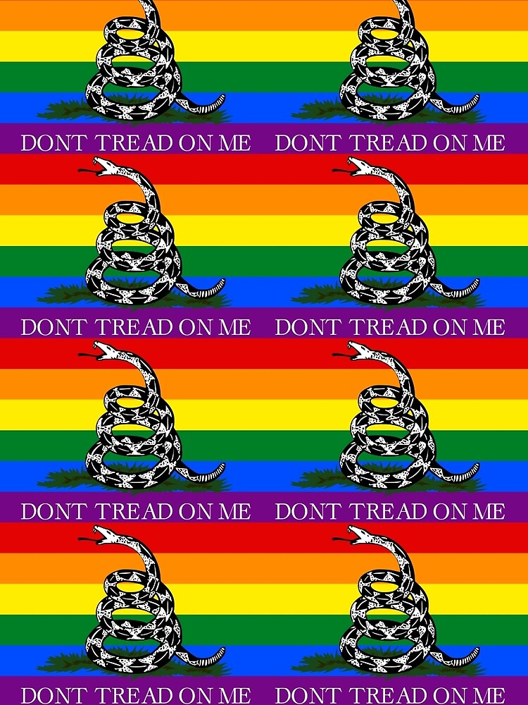 Gadsden dont tread on me rainbow gay pride flag
