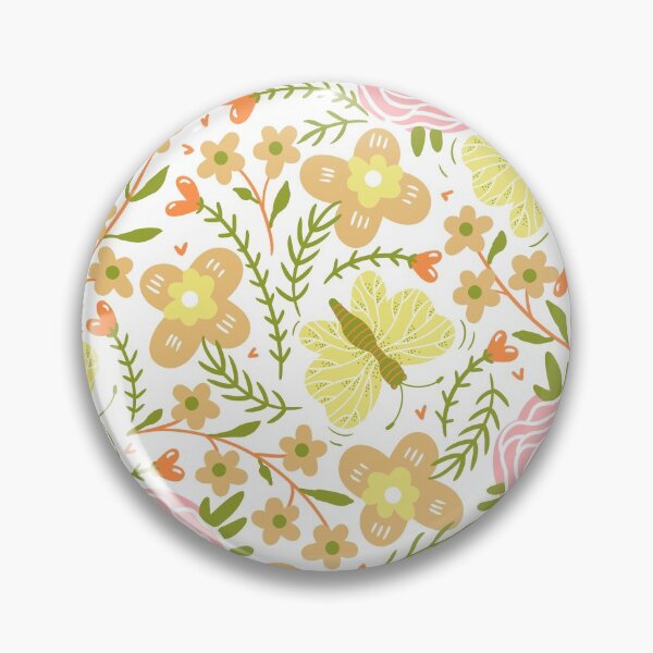 Item preview, Flowery Butterfly Pattern with Pinks, Yellows, and Orange designed and sold by Carolanne112.